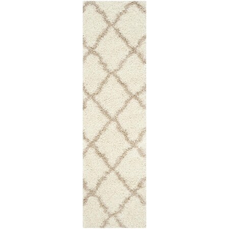 Safavieh Dallas Shag Runner Rug, Ivory and Beige - 2 ft. 3 in. x 10 ft. SGD257B-210